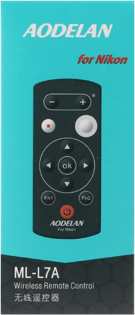 AODELAN Wireless Camera Remote Control Remote Shutter Release for Nikon Zfc, Z50, P1000, B600, A1000, P950; Replaces Nikon ML-L7
