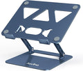 Adjustable Laptop Stand for Desk,Portable Laptop Stand Holder and Riser,Foldable Aluminum Notebook Computer Stands for MacBook Air Pro HP Lenovo Dell Samsung Chromebook, 10-15.6 inch,Navy Blue
