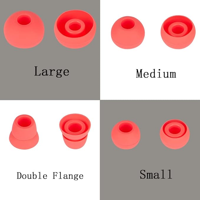 Replacement Earbud Tips Eargels Earpads Compatible with Powerbeats 1/2/3 Wireless Beats by Dre Headphones, 4 Pairs Earbud Rubber Tips