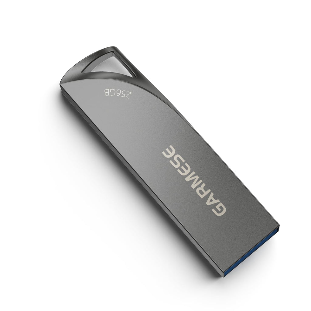 GARMESE Metal USB Flash Drive with Keychain Portable Memory Stick 256GB 1 Pack
