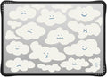 CASETiFY Impact MacBook Air 13.6" (M2-M4) Case [Cushioned Impact Corners/Scratch-Resistant/Anti-Slip Grip] - Cute Clouds - Clear Black