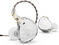 BASN ASONE 14.2mm Planar Diaphragm Driver in-Ear Monitors Earphone with Two Detachable MMCX Cables for Musicians Drummers Bass Players Singers (White)
