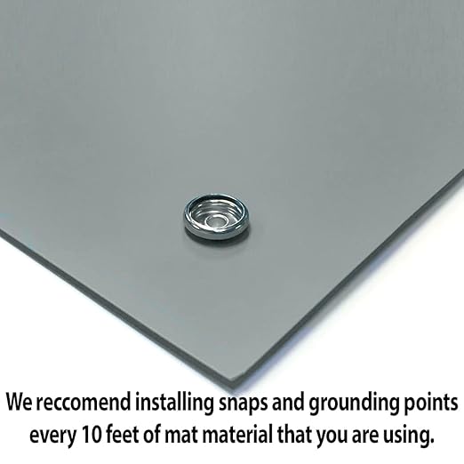 RubberStat Dual Layer ESD Compliant Workstation Rubber Table Mat Kit, Soldering, Cell Phone Repair - 30"x120" Grey