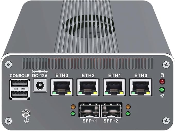 CWWK Intel Alder Lake N100(4C/4T Up to 3.4GHz)/N305(8C/8T Up to 3.8GHz) Dual SFP+10GbE Mini PC|4xIntel I226-V 2.5GbE |DDR5 Memory|PCI-E x4|HDMI+DP+Type-C (10 Gigabit N100, 32G RAM 1TB SSD)