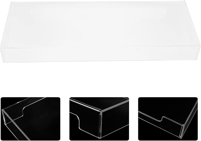 Cabilock Acrylic Keyboard Cover Water Protective Case for Household Keyboards Transparent Keyboard Accessory for Standard and Mechanical Keyboards