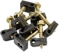 STEREN Coaxial Cable Clips - Cable Holder - Siding Clips for Hanging - Cord Holder for Desk - Cable Clamps - Cord Clip - Wire Organizer Clips - Tv Mount Screws (Black, 100 Count - Mini Screw)