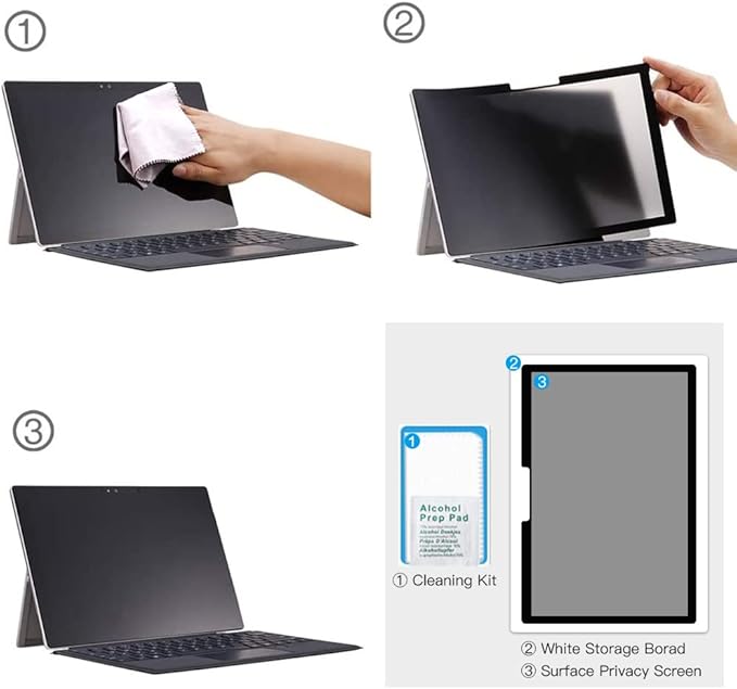 for Microsoft Surface Laptop 6/5/4/3/2/1 th Gen 15 inch Privacy Screen Protector Filter,Bubble Free Anti-Spy Anti-Glare Anti Blue Light Filter(for Surface Laptop 1/2/3/4/5/6 15 Privacy Screen Shield)