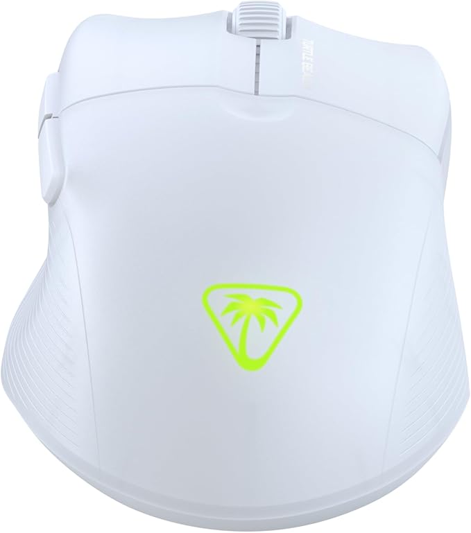 Turtle Beach Pure Air - Ultra-Light Wireless Ergonomic RGB Gaming Mouse, 26K DPI Optical Sensor, 125 Hour Battery, Dual Wireless System, Titan Optical Switches, Bluetooth, RGB Illumination - White