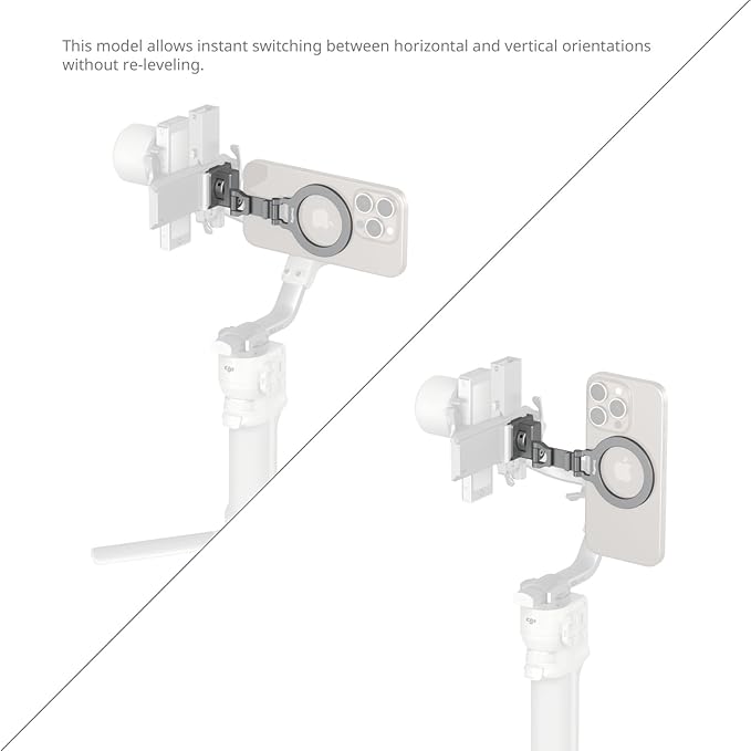 SMALLRIG Metal Phone Mount with Baseplate for Arca-Standard, Compatible for DJI RS 4 Mini, Smartphone Support with Cold Shoe Mount, Phone Tripod Mount for iPhone 16 15 14 etc. - 5339