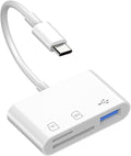 USB-C SD Card Reader, Multi-Function Memory Card Adapter for MacBook, Support SD, SDHC, SDXC, Micro SD Cards