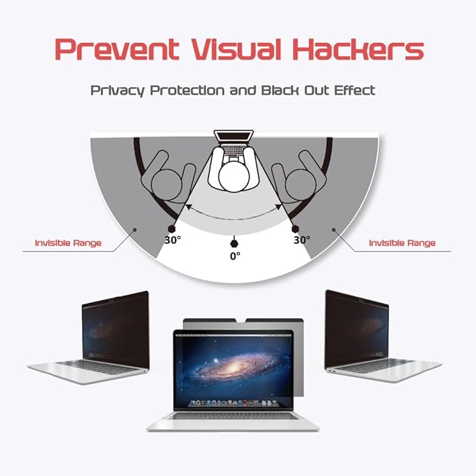Computer Privacy Screen Filter for Widescreen Monitor - Anti-Glare, Blue Light Reduction, and Privacy Shield Protector - 24 Inch 16:10 Aspect Ratio