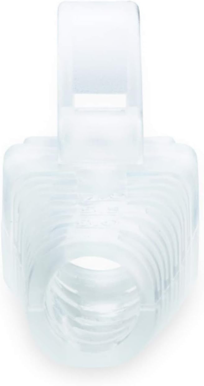 trueCABLE RJ45 Strain Relief Boots, Small 5.5 to 7.0mm Cut-to-Fit PVC Plug Cover, Transparent, 100 Pieces