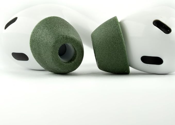 Comply TrueGrip MAX | Premium Memory Foam Replacement Earbud Tips for Apple AirPods Pro 1 & 2 | Long Lasting Comfort, MAX Durability, Secure Fit, Superior Noise Isolation| Green (Large) (1 Pair)