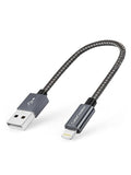 CableCreation Short iPhone Charger Cable 0.5FT/0.15m, USB A to Lightning Cable, Lightning to USB Data Sync Cord [MFi Certified] for iPhone 14/14 Pro, AirPods Pro, iPhone 13/13 Pro/12, iPad Pro, Grey