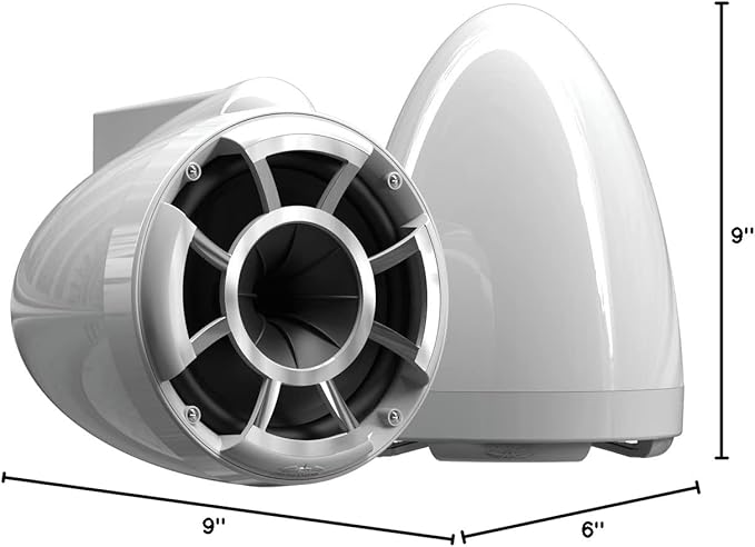 wet sounds Rev 8 White V2 Revolution Series 8" White Tower Speakers w/X-Mount