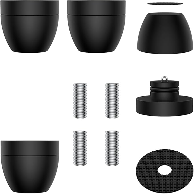 Audiocrast 4X HiFi Speaker Spikes Stand Feet Pads 30x33mm Isolation Feet, Aluminum Speaker Shock Absorber for Subwoofer Amp Turntables DAC