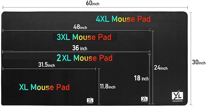 Large Extended Gaming Desk Mousepad (800x300x3mm) - Nonslip Rubber Base and Water Spill Resistant Desktop Keyboard Mouse Mat - Anti-Fray Cloth - Black