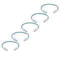 TRUECABLE Cat6 Component Rated Patch Cable, Unshielded (U/UTP), 1ft, Blue, 28AWG Solid Copper, Snagless 10G High-Speed Ethernet Cable, PoE++ 4PPoE 100W, UL Listed, RoHS-3, 5 Pack