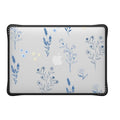 CASETiFY Impact MacBook Air 13" (M1/Intel) Case [Cushioned Impact Corners/Scratch-Resistant/Anti-Slip Grip] - Small Blue Flowers - Clear Black