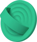 Magnetic Phone Ring Grip Holder, Silicone Finger Loop Grip, Compatible with MasSafe, Back of Phone for iPhone Pro Max/Plus/16/15/15/14/13/12 Series, Emerald Green