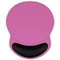 ITNRSIIET Ergonomic Mouse Pad with Comfort Gel Wrist Rest, Non-Slip PU Base, Smooth Textured Surface, Reduces Hand Fatigue & Wrist Pain, 8.7 x 7.2 Inch for Office Gaming Home, Black-Pink Contrast