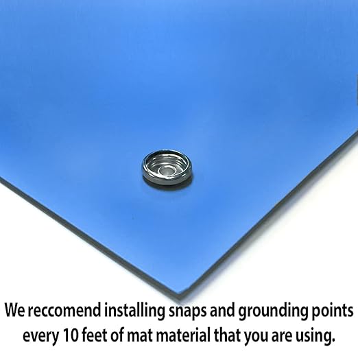 RubberStat Dual Layer ESD Compliant Workstation Rubber Table Mat Kit, Soldering, Cell Phone Repair - 48"x120" Royal Blue