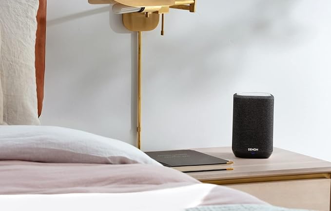 Denon Home 150 Wireless Smart Speaker – Compact Design, Wi-Fi & Bluetooth, HEOS Built-in, Alexa Built-in, Siri & AirPlay 2, Spotify Connect, Multi-Room Support, Black