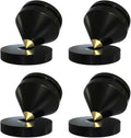 4Pcs Speaker Isolation Spikes Floor Protectors Shockproof Speaker Isolation Spikes with Base Pad for Speaker,Subwoofer,Amplifier,Turntable,Recorder CD DAC with 3m Adhesive (Black)