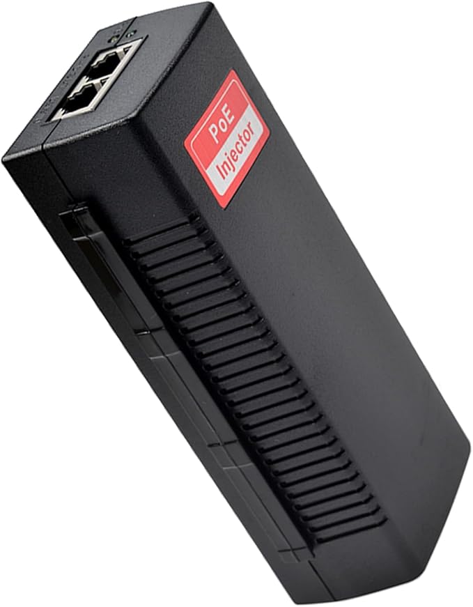 Revotech 30W PoE Injector Adapter Gigabit, IEEE 802.3 at/af 48V DC Passive POE+ RJ-45 10/100/1000Mbps, up to 100 Meters (328 Feet), Plug and Play
