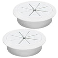 Desk Grommet 2-3/8" (60 mm), Desk Hole Cover for Cables White, Cable Grommet ABS Plastic, Desk Hole Grommet for Office and Home Table Cable, Detachable & Flexible Cable Cord Organizer-2 Pcs