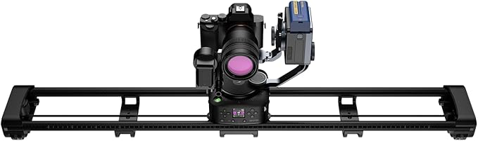 ZEAPON AXIS 80 Pro AXIS Multi-axis Motorized Camera Slider, 31''/ 80cm Professional DSLR Dolly Carbon Fiber Electric Track, Pan Heads for 360° Panoramic Time-Lapse Follow Focus Photography