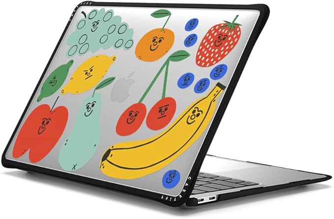 CASETiFY Impact MacBook Air 13" (M1/Intel) Case [Cushioned Impact Corners/Scratch-Resistant/Anti-Slip Grip] - Fruit Salad - Clear Black