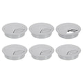 uxcell 6 Pcs 80mm (3.15 Inch) Desk Grommet, Plastic Cable Hole Cover, Wire Cord Cable Organizer for Home Office Computer Desk Cabinet, Gray