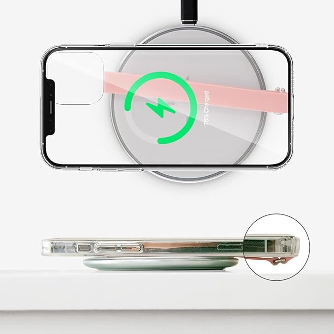 C-Shaped Clip Finger Phone Grip, Sinjimoru Silicone Cell Phone Strap for Phone Case with Clip as Phone Loop Holder for iPhone Case & Samsung Phone. Sinji Loop Clip Pink 200