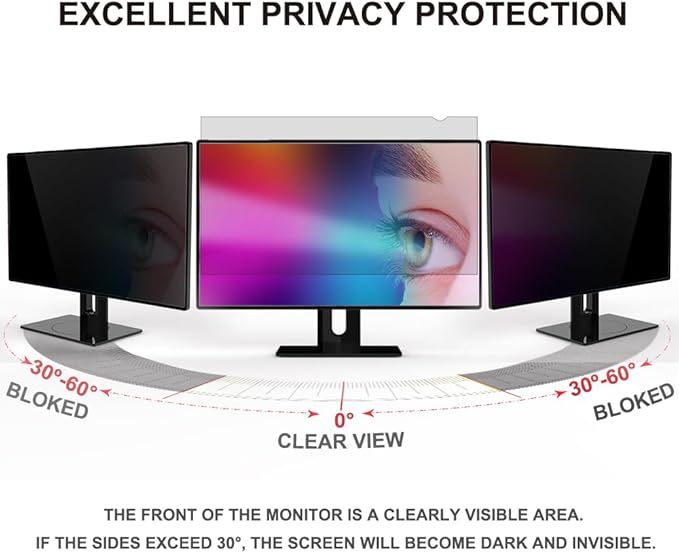 22 inch Computer Privacy Screen Filter for 16:9 Aspect Ratio Widescreen Monitor - Anti-Glare & Anti-Scratch Protector Film - Blue Light Filter (22 Inch (Diagonal) - 16:9Aspect Ratio)