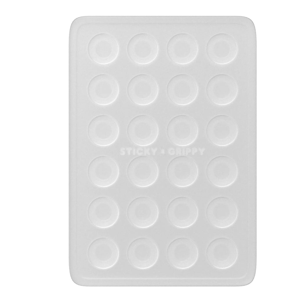 StickyGrippy Suction Phone Case Mount, Sillicon Adhesive Phone Accessory for iPhone and Android, Hands-Free Fidget Toy Mirror Shower Phone Holder, Tiktok Videos and Selfies (Translucent)