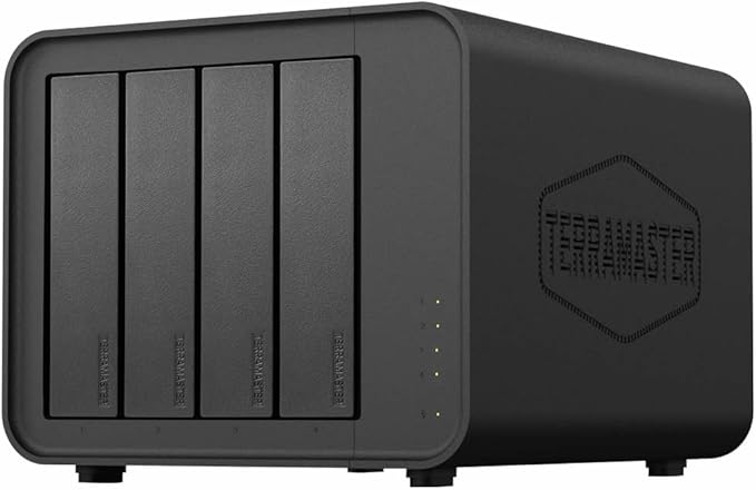 TERRAMASTER F4-424 NAS Storage 4Bay - N95 Quad-Core CPU, 8GB DDR5 RAM, 2.5GbE Port x 2, Network Attached Storage with High Performance (Diskless)