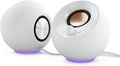 Creative Pebble SE Minimalist 2.0 USB-C Powered PC Speakers with RGB Lighting, 3.5 mm AUX-in, Up to 4.4W RMS Power for Computers and Laptops (White)
