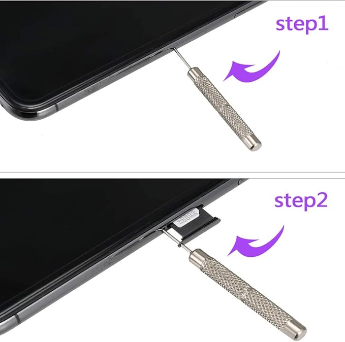 4 Pcs SIM Card Removal Openning Tool Tray Eject Pins Needle Opener Ejector Compatible with All iPhone Apple iPad HTC Samsung Galaxy Cell Phone Smartphone Watchchain Link Remover (Style C)