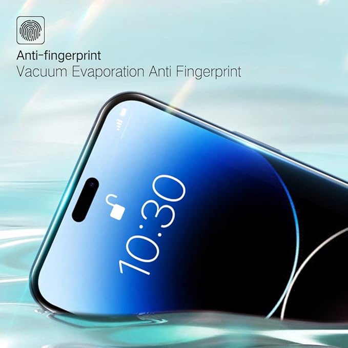 PERFECTSIGHT Sapphire Anti Glare Anti Blue Light Screen Protector Designed for iPhone 14 Pro - Eye Protection Diamond Hard Tempered Glass - Matte Military Grade Shatterproof Bubble Free (6.1 inch)