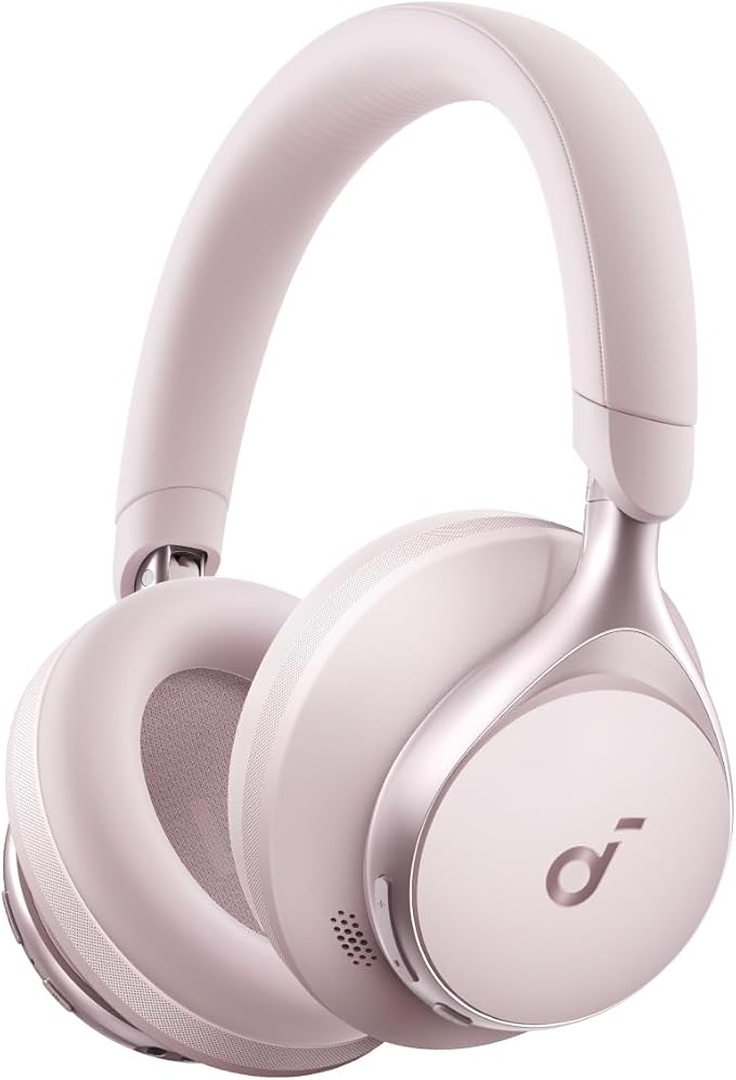 Soundcore by Anker, Space One, Active Noise Cancelling Headphones, 2X Stronger Voice Reduction, 40H ANC Playtime, App Control, LDAC Hi-Res Wireless Audio, Comfortable Fit, Clear Calls, Bluetooth 5.3