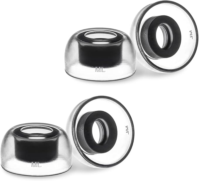 AZLA SednaEarfit Crystal for Bose Earbuds 2 Pair - Bose Earbuds Replacement Tips - Compatible with Bose Quietcomfort Ultra Earbuds, Bose QC Earbuds II (ML)