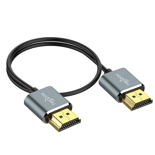 Twozoh Ultra-Thin HDMI to HDMI Cable 5FT, Hyper Slim HDMI 2.0 Cable, Extreme Flexible HDMI Cord Support 3D/4K@60Hz, 2160P, 1080P
