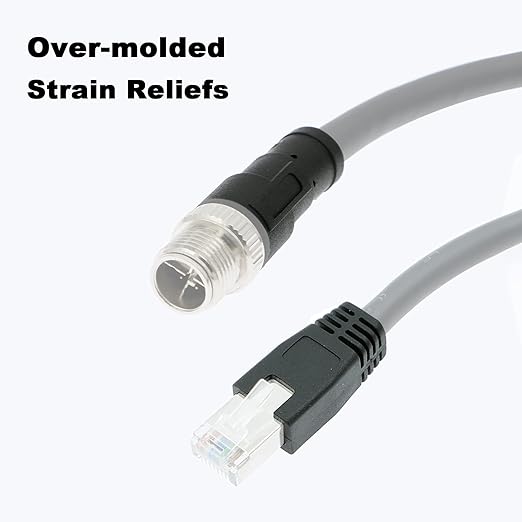 Alvin's Cables Ethernet Cable for Cognex in Sight 8200 8400 Series CCB-84901-2001-05 M12 8 Position X Code to RJ45 16.4ft/5M