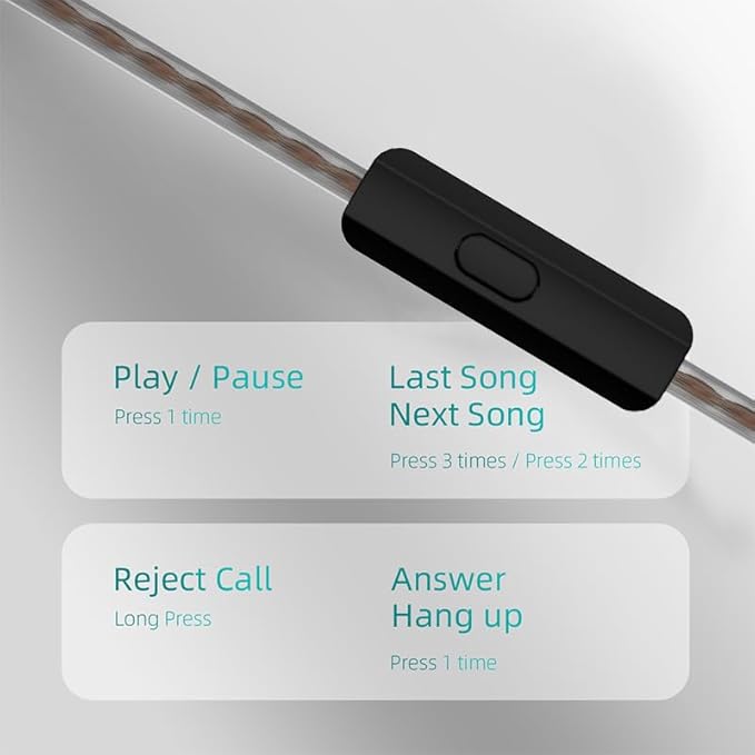 keephifi KZ EDX Pro in Ear Monitors KZ IEM Earphones with Microphone, Dual DD HiFi Stereo Sound Wired Earphones Noise Cancelling Earbuds (Cyan, with Mic)