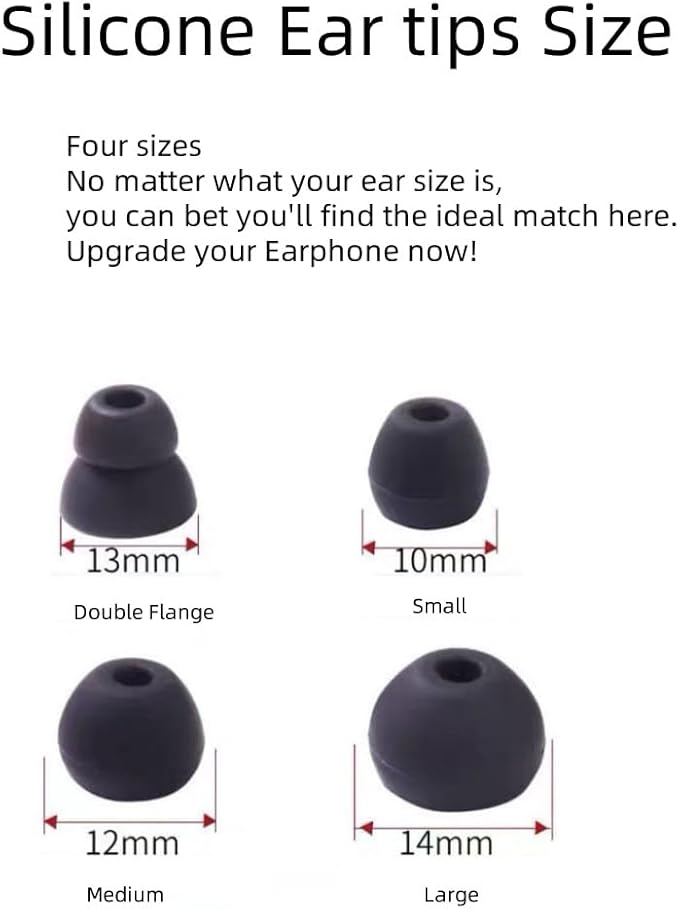 Replacement Ear Tips for Beats Urbeats2.0 Tour2.0 ibeats Beats x, Beats Flex Secure Fit for Powerbeats Pro Silicone Earbuds Washable Sweat-Resistant Noise Isolation 8 Pairs (Red)