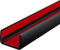 Rubber Edge Trim, Self Adhesive U Channel Edge Trim, Big Size U Shaped Trim, Edge Banding for Plywood, Woods, Shelf, Cabinet, Countertop, Fit for 1/2", Length 20Ft, Black