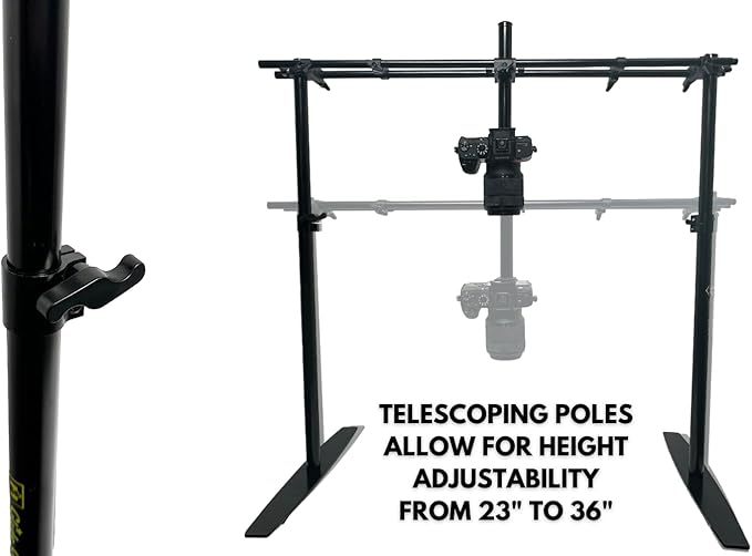 Glide Gear OH 200 Overhead Rig – DSLR, Smartphone – Modular, Adjustable, Flat Lay Mount, All-Metal Build