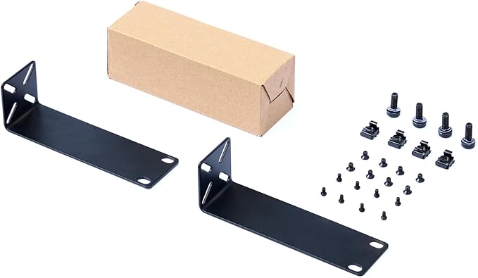 Rack Mount Kit for 7.9 inch Switches, Adjustable Rack Ears for Netgear, Cisco, D-Link, TRENDnet and HP Products, Mount 7.9" Wide to 19" Equipment, Adjustable Hole Distance 14-30mm