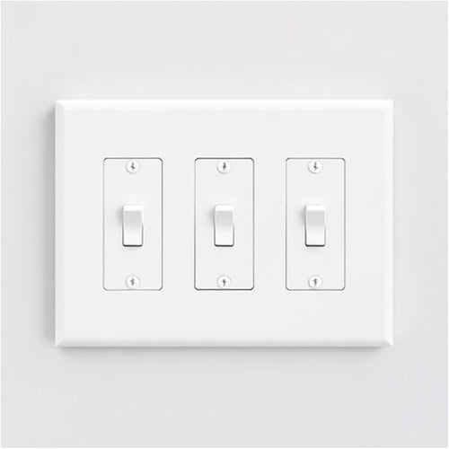 10 Pack 3-Gang Wall Plate Cover, Triple Gang Rectangular Frame for Switches, Outlets or Low Voltage Inserts, White